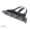 Akasa PCI bracket na 3x USB 3.1, 2x USB Type-A, 1x USB Type-C (AK-CBUB52-50BK)_207957767