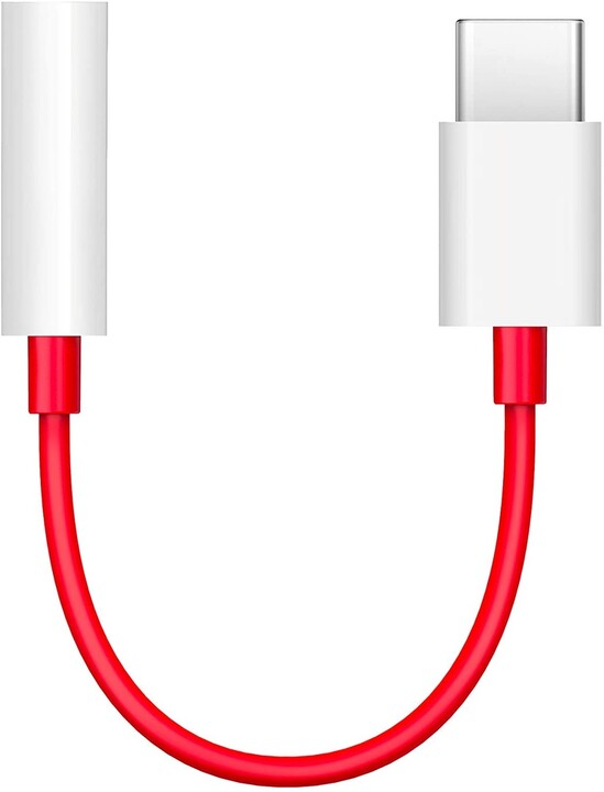OnePlus adaptér USB-C - 3.5mm Jack, červeno/bílá_243200735