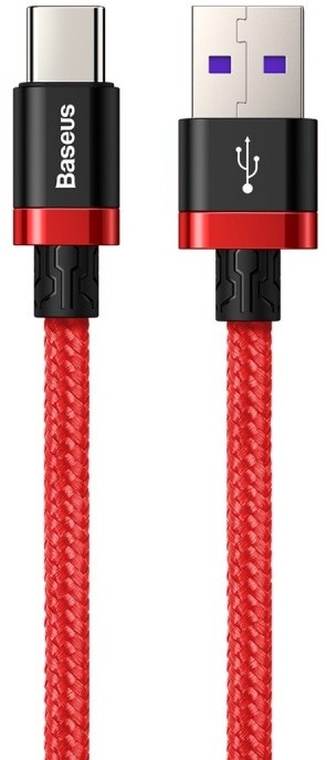 Baseus kabel pro rychlonabíjení a přenos dat HW USB Type-C 40W 1m, červená