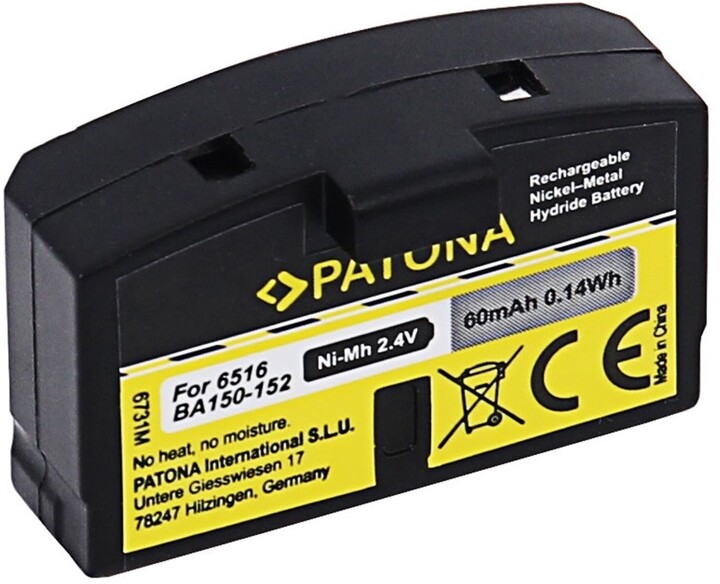 Patona baterie pro sluchátka Sennheiser BA150/151/152, 60mAh, 2,4V, Ni-Mh_1924000643