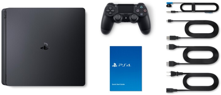 PlayStation 4 Slim, 1TB, černá + FIFA 19 + DualShock 4 v2, černý_586557656