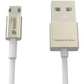 WSKEN MicroUSB nabíjecí/datový kabel, oboustranné konektory (USB i microUSB), zlatý_1503406727