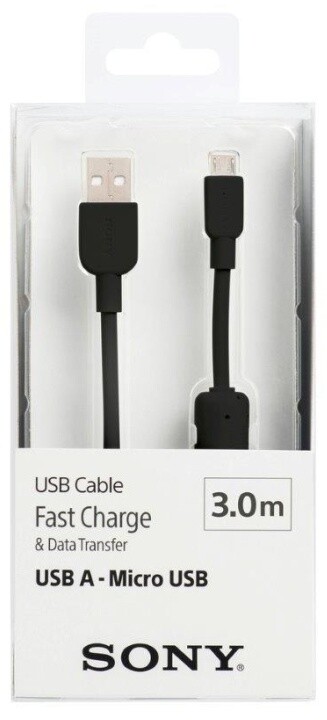 SONY kabel A-B 300cm, černá_1337904040