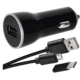 Emos USB adaptér do auta 2.1A + MICRO USB kabel + USB-C redukce_243249304
