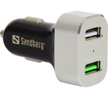 Sandberg nabíječka do auta 1xQC 3.0 + 1xUSB 2.4A_1166835134