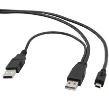 Gembird CABLEXPERT kabel USB A-MINI 5PM 2.0 1m DUÁLNÍ pro extra napájení_2072655727