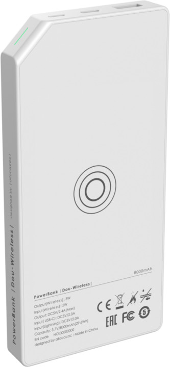 PowerCube PowerBank Duo-Wireless, bílá_959964239