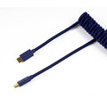 Keychron Coiled Aviator Cable, USB-C/USB-A, 1,36m, modrý_1558334113