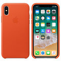 Apple kožený kryt na iPhone X, jasně oranžová_741163883