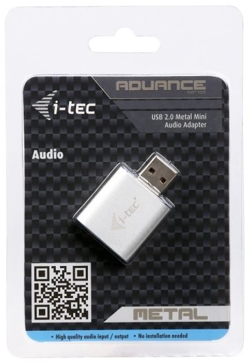 i-tec USB 2.0 adapter na Audio, mini, metal_1778783689