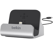 Belkin Lightning Docking Station ChargeSync pro Apple iPhone 5, 5s, 6, 6+, 6S, stříbrná_1169780508
