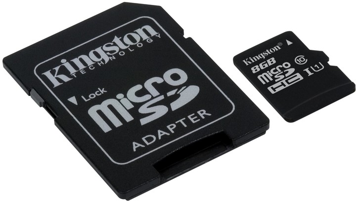 Kingston Micro SDHC 8GB Class 10 UHS-I + SD adaptér_472100964