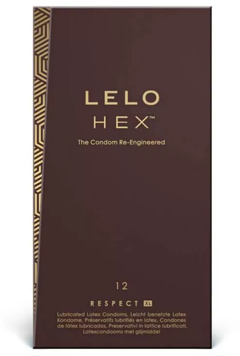 Kondomy Lelo Hex Respect, ochucené, velké, čokoláda, 12 ks_1286590198