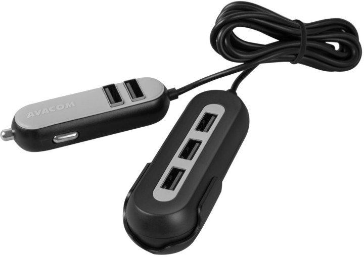 Avacom CarHUB nabíječka do auta 5x USB výstup, černá_414085738