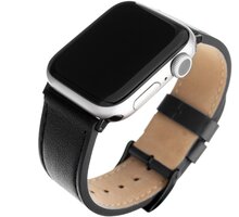 FIXED kožený řemínek pro Apple Watch 38/40/41 mm, černá Poukaz 200 Kč na nákup na Mall.cz + O2 TV HBO a Sport Pack na dva měsíce