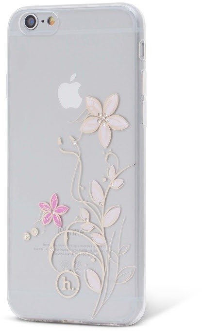 EPICO pružný plastový kryt pro iPhone 6/6S HOCO FLOWERS - transparentní bílo-růžová_2033226984