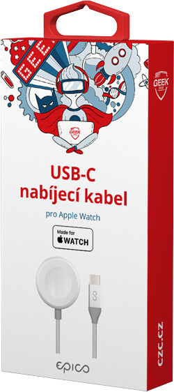 CZC nabíjecí kabel pro Apple Watch, USB-C, 1.2 m_597162052