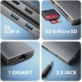 AXAGON multifunkční HUB 9v1 USB 5Gbps hub, 3x USB-A, USB-C, HDMI 4K/60Hz, RJ45, microSD/SD, PD 100W,_37800228