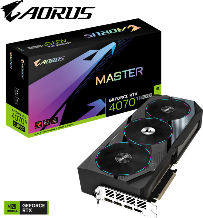 GIGABYTE AORUS GeForce RTX 4070 Ti SUPER MASTER 16G, 16GB GDDR6X_755522422