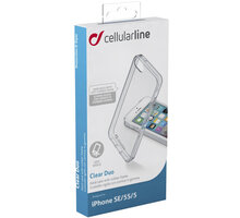 CellularLine CLEAR DUO zadní kryt pro Apple iPhone 5/5S/SE, s ochrannym rámečkem, čirý_131038525