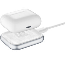 CellularLine nabíječka Power Base pro Apple Airpods/Pro, bezdrátová, bílá O2 TV HBO a Sport Pack na dva měsíce