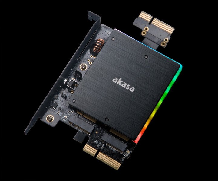 Akasa duální RGB adaptér M.2 SSD do PCIe x4 (AK-PCCM2P-04)_984894713