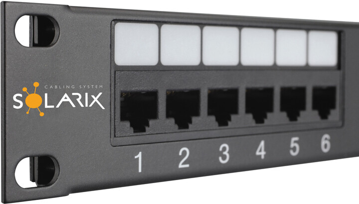 Solarix Patch panel 24 x RJ45 CAT6 UTP 350 MHz černý 1U_2023378692