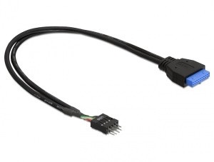 DeLock adaptér USB 3.0 19-pin samice na USB 2.0 8-pin samec 0,3m_1811424283