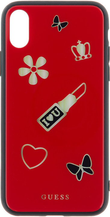 GUESS Iconic TPU Case pro iPhone X, červená_2078138063