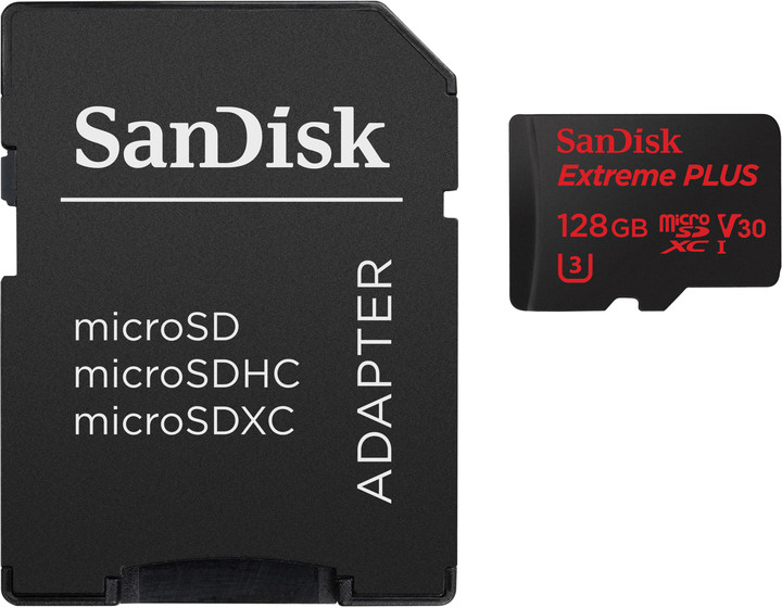 SanDisk Micro SDXC Extreme Plus 128GB UHS-I U3 + adapter_757591284