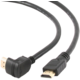 Gembird CABLEXPERT kabel HDMI-HDMI 3m, 1.4, M/M stíněný, zlacené kontakty, 90° lomený, černá