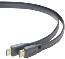 PremiumCord HDMI High Speed + Ethernet plochý kabel, zlacené konektory, 3m kphdmep3