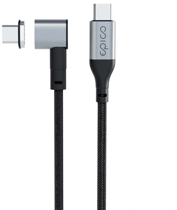 EPICO kabel USB-C, magnetický, opletený, šedá_97653342