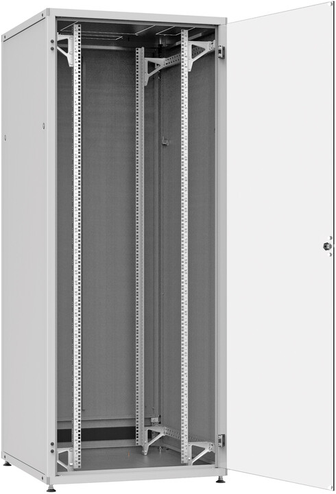 Solarix LC-50 45U, 800x1000 RAL 7035, skleněné dveře, 1-bodový zámek_1865695588