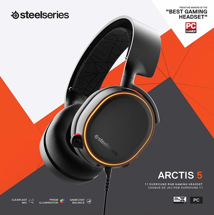 SteelSeries Arctis 5 (2019 Edition), černá