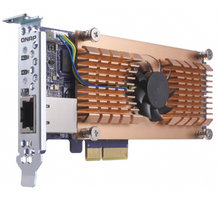 QNAP QM2-2P10G1T - Duální SSD M.2 2280 pro rozhraní PCIe a jednoportová rozšiřující karta sítě 10GbE_642338044