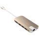 Gmobi Multi-port USB-C Hub HDMI a Ethernet, zlatá