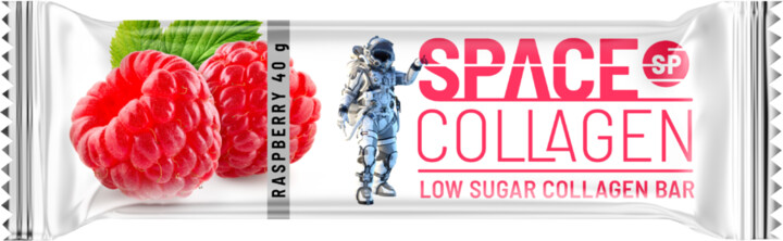 Space Collagen Raspberry, tyčinka, kolagenová, malina, 40g_1637847934