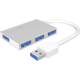ICY BOX IB-Hub1401, 4x USB 3.0, stříbrný