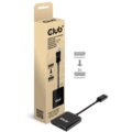Club3D adaptér USB-C 3.2 - 2xDisplayPort, M/F, 4K@60Hz, MST, 20cm, černá_499664126