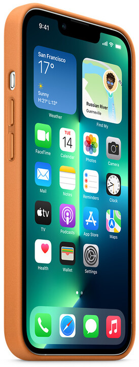 Apple kožený kryt s MagSafe pro iPhone 13 Pro, zlatohnědá_121442784