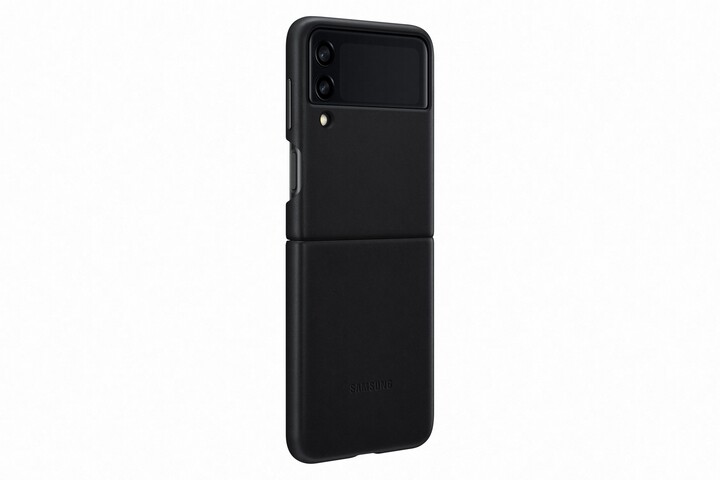 Samsung zadní kryt pro Galaxy Z Flip3, kožený, černá_2007308176