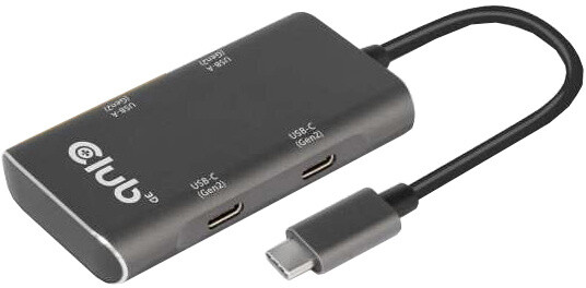 Club3D USB Data Hub USB-C Gen2 na 2x USB-A + 2x USB-C, aktivní, černá_353808487