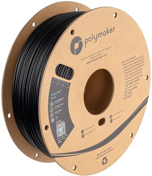 Polymaker tisková struna (filament), PolyLite PLA, 1,75mm, 1kg, černá_905272518