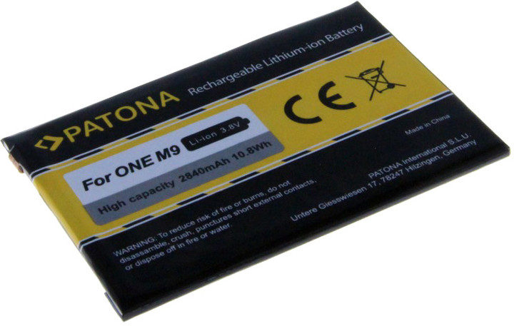 Patona baterie pro HTC ONE M9 B0PGE100 2840mAh 3,8V Li-Ion_725874955
