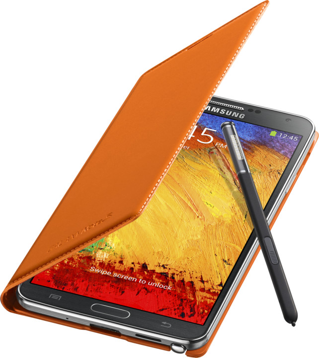 Samsung EF-WN900BO flip pouzdro pro Galaxy Note 3, oranžová_381160823