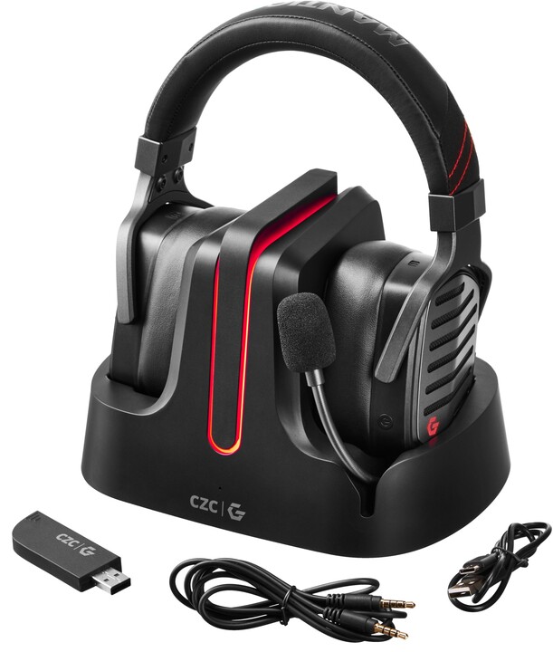 CZC.Gaming Manticore, herní sluchátka, bezdrátová, černá_1221781231