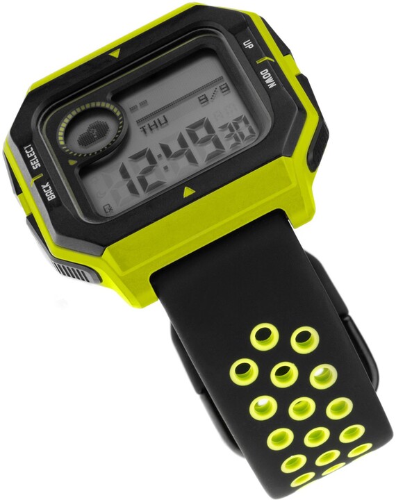 FIXED silikonový řemínek Sport Silicone s Quick Release 20mm pro smartwatch, černá/limetková_193620556