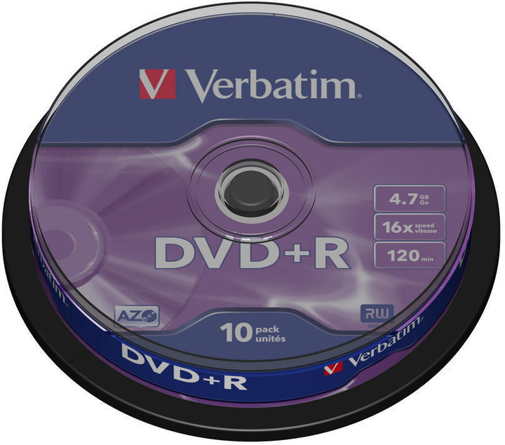 Verbatim DVD+R General 16x 4,7GB spindl 10ks_778546854