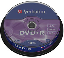 Verbatim DVD+R General 16x 4,7GB spindl 10ks